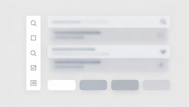 Focused view of a search page displaying filters and pagination controls sharply with organic search results subtly out of focus behind.