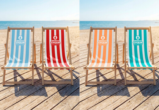 Beach Deck Chairs Mockup