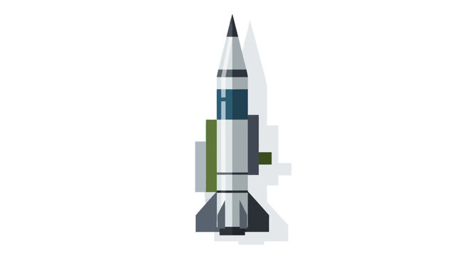 Balistic Vector Illustration of a Missile in War