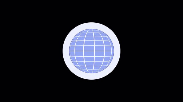4k Earth Globe Animation Video - Transparent