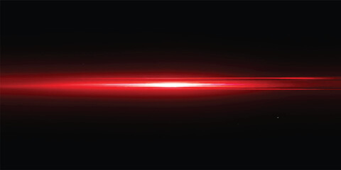 Digital art of an abstract red and black background featuring textured waves and bright energy rays with a glowing light flare in dark space © TANZUM AKTER