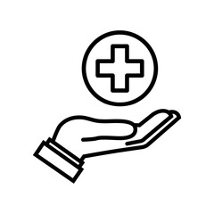 Medical icon vector. Healthcare Illustration sign. Medicine symbol or logo.