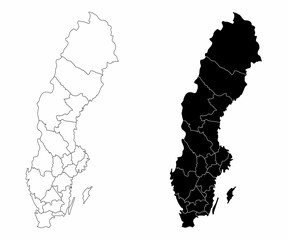 Sweden administrative maps © luisrftc