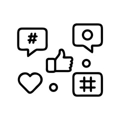 Fototapeta premium Social media icons 