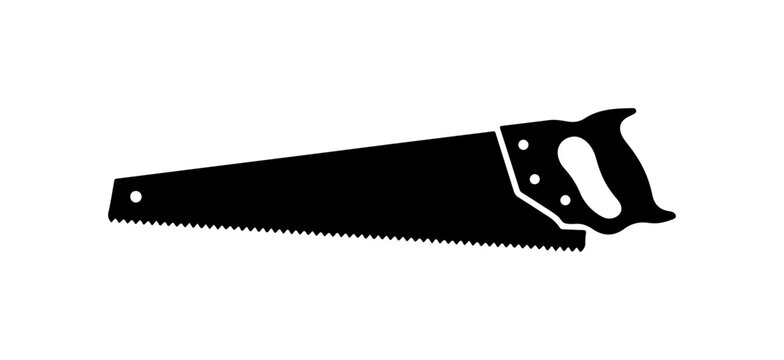 Black and White Vector Saw Blade Illustration