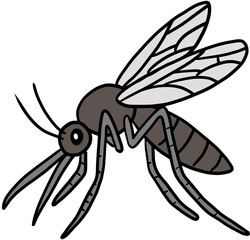 Obraz premium mosquito cartoon illustration