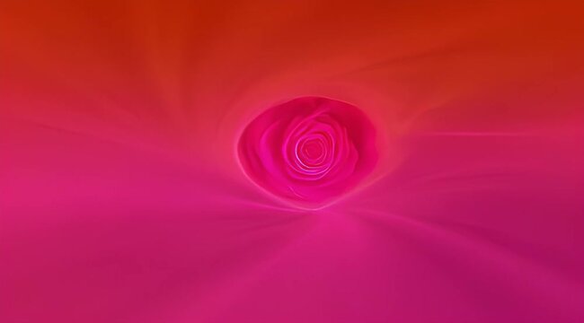 Abstract pink rose with radiating light and dreamy background artwork design