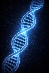 dna helix on blue background