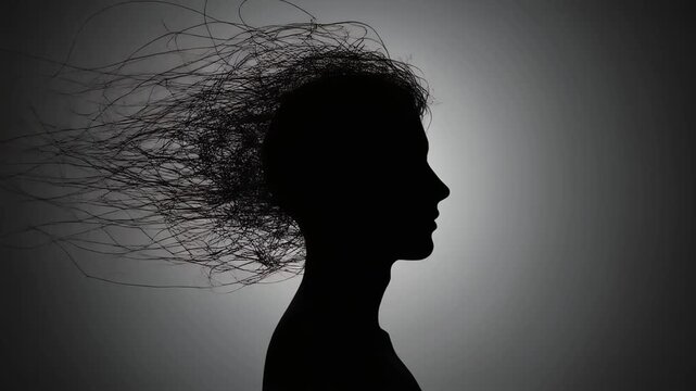 An abstract animation depicting feelings of uncertainty, anxiety, and worry.