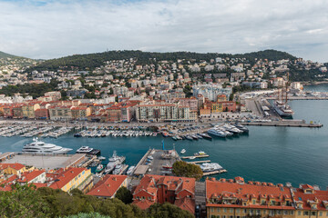 Part of modern sea port in autumn sunny day © An-T