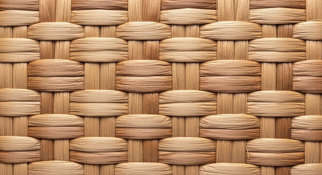 Seamless pattern of woven rattan texture background