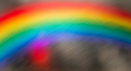 Fototapeta premium Vibrant rainbow stretching across gray background with dynamic colorful streaks