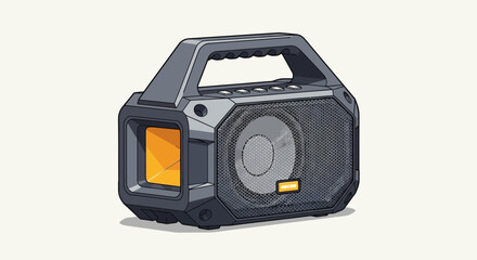 Obraz premium Portable Power Bank Device with Handle.