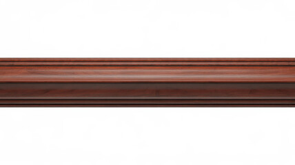 Dark reddish brown wooden molding trim