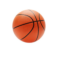 A basketball on transparent background, isolated against a black backdrop