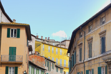 Fototapeta premium Picturesque alley in Perugia, Umbria Region, Italy