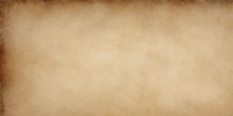 Obraz premium A blank vintage parchment sheet featuring a worn brown grunge texture and aged beige pattern creates an antique retro paper background for a stained ancient design