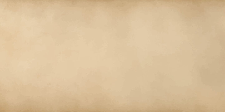 A blank antique parchment sheet with a stained brown grunge pattern and aged vintage paper texture creates a worn retro background for a grungy ancient design