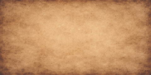Obraz premium Aged vintage parchment with a stained grunge texture and worn antique brown paper pattern creates a damaged retro background on a blank beige sheet