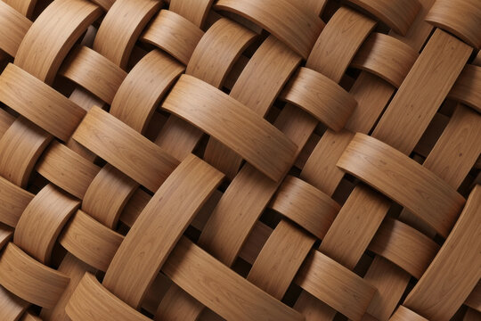Tressage artisanal en lamelles de bois