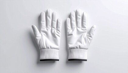 Obraz premium Protective Kitchen Gloves Minimal Cooking Safety Concept