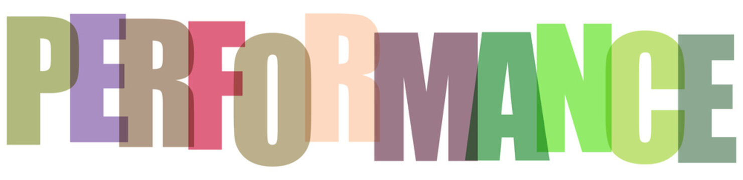Multicolored text performance  colorful letters  large font transparent background