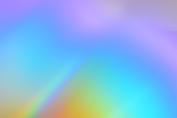 Obraz premium Blue rainbow light leak PNG overlay transparent multicolor gradient vintage film burn effect retro photography design