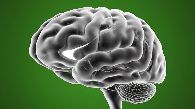 3D Rendered Human Brain Anatomy