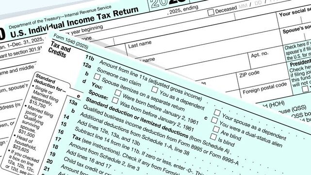 US Individual Income Tax Return Form 1040