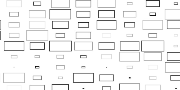 Abstract Geometric Rectangle Grid Pattern Vector Background, Minimal Line Art Boxes Layout, Modern Technology Interface Grid, Monochrome Outline Rectangular Shapes Seamless Design for UI, Web.