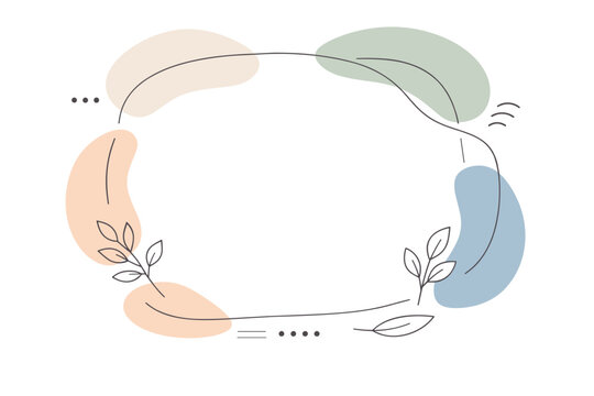 Wellness branding visuals. Organic shapes layered softly around a central space, suitable for wellness logos or messaging. Calm holistic mood with natural flow