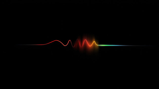 vibration. Low-frequency sound waves vibrating on dark background visualization. STEM education sheets, lab safety posters, designed for STEM education and laboratory safety posters.
