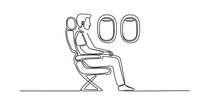 Businesswoman relaxing in office chair clock time management concept line art
