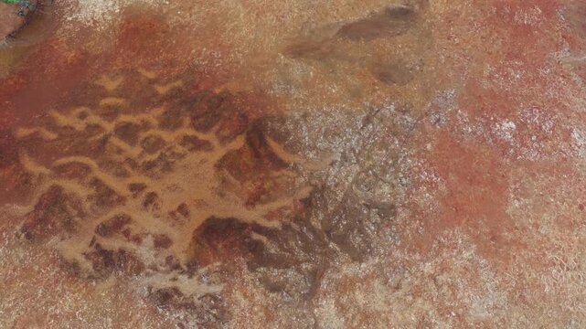 Aerial View Monta&ntilde;a del Cepo Red Plateau Agulo La Gomera Volcanic Geology