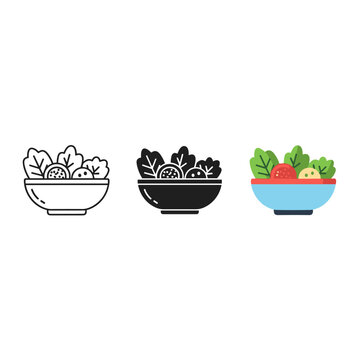 Salad Bowl Food Icon Health Meal