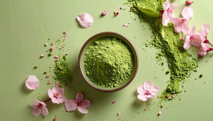 春の香り　抹茶と桜