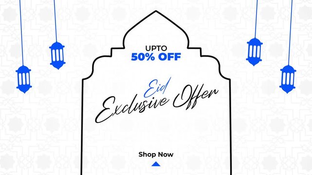 Minimalist Eid Exclusive Offer Vertical Sale Animation for Social Media Stories