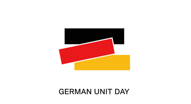 German Unit Day logo with black red and gold colors.