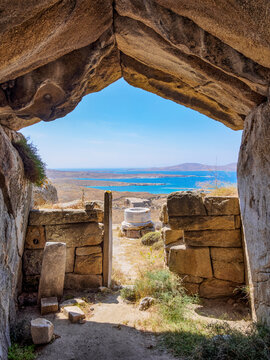 Grotto of Heracles, Mount Kynthos, Delos Archaeological Site, Delos Island, Cyclades, Greece