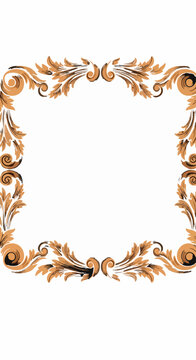 Ornate decorative frame design with dark background