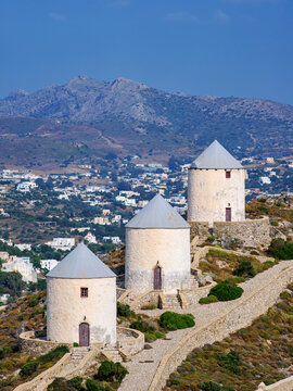 Windmills of Pandeli, Leros Island, Dodecanese, Greece