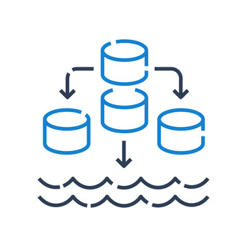 Data lakehouse icon for unified data platform architecture, lakehouse analytics storage symbol for modern data engineering systems