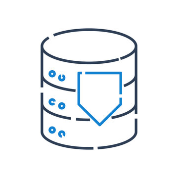 Secure multiparty computation icon for privacy preserving data analysis, encrypted database processing icon for secure data collaboration