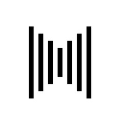 Obraz premium Modern sound wave pattern in sleek black and white