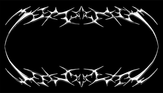 aggressive neo tribal intricate sharp shapes graphic design