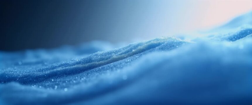 Gentle ocean waves ripple in a serene, cinematic style, with droplets glistening as the camera slowly pans across the water, creating a calming, ambient motion suitable for relaxation themes.