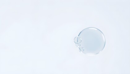 A clear gel droplet forms on a smooth surface in a laboratory setting.