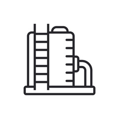 refinery icons outline and Flat Style,transparent background