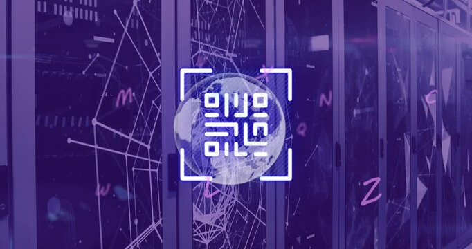 The video begins with a digital animation of a globe icon spinning against a black background