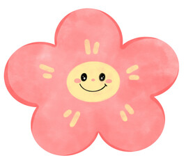 Cute Flowers pastel illustration cartoon clipart